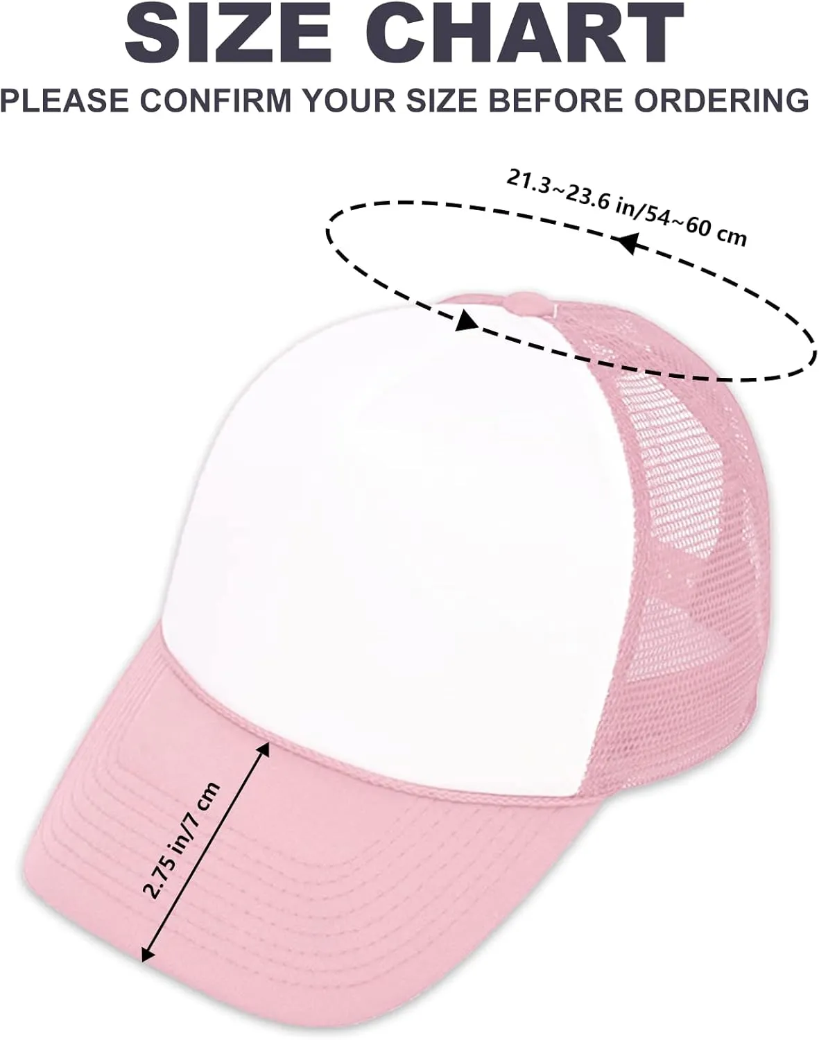 12 Pack Sublimation Blanks Hats,Customized Polyester Mesh Cap with Adjustable Snapback Strap for DIY Baseball Cap