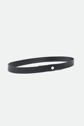 Adjustable Leather Hat Band - Black