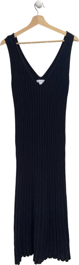 Aligne Black Mermaid V-neck Knitted Dress UK L