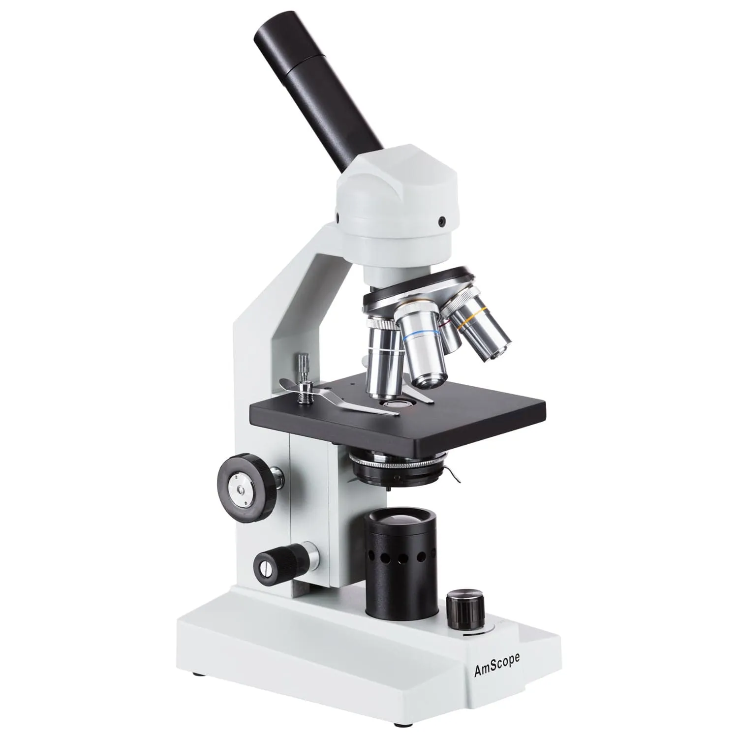 AmScope M500 Series Monocular LED Student Compound Microscope 40X-1000X Magnification