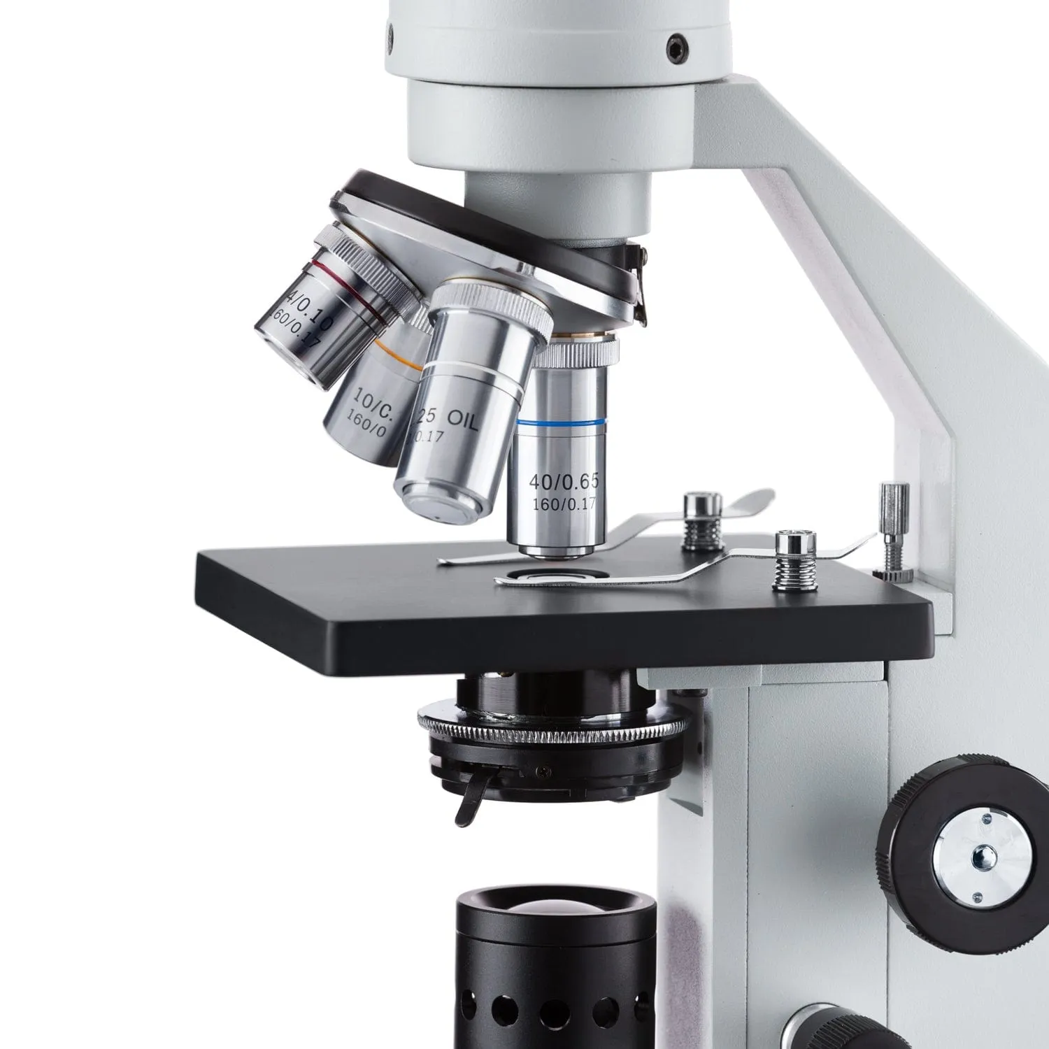 AmScope M500 Series Monocular LED Student Compound Microscope 40X-1000X Magnification