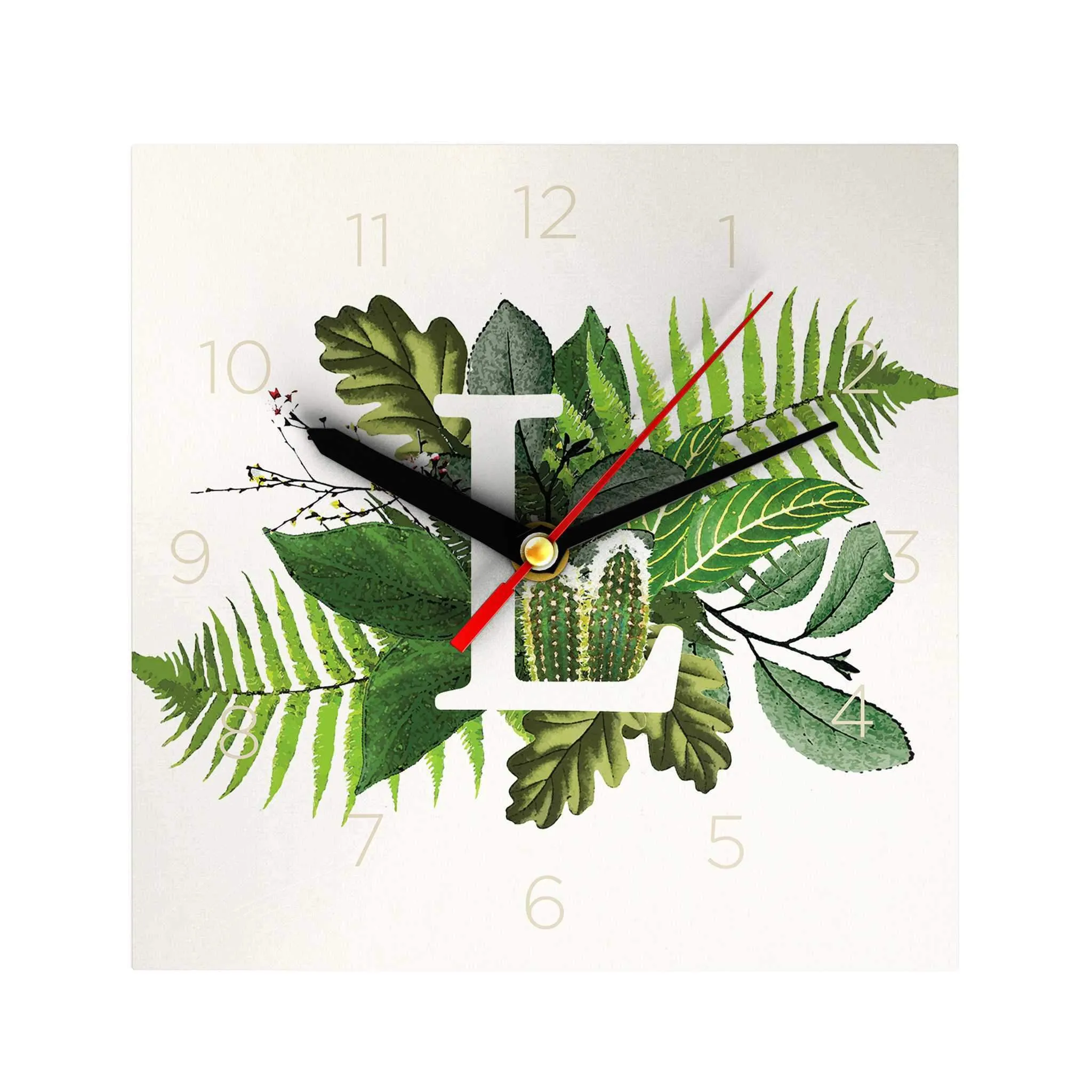 Botanical Monogram Clock