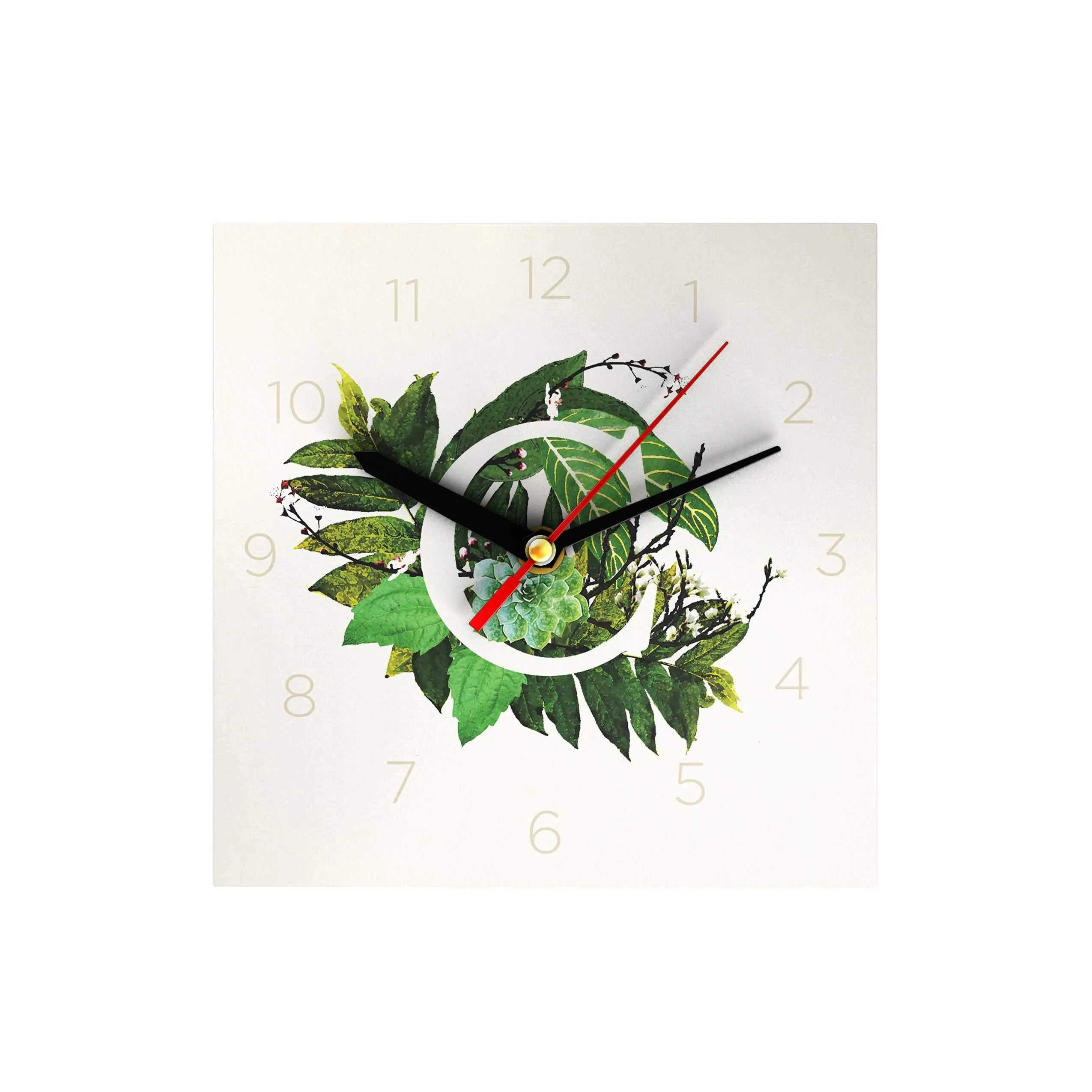 Botanical Monogram Clock
