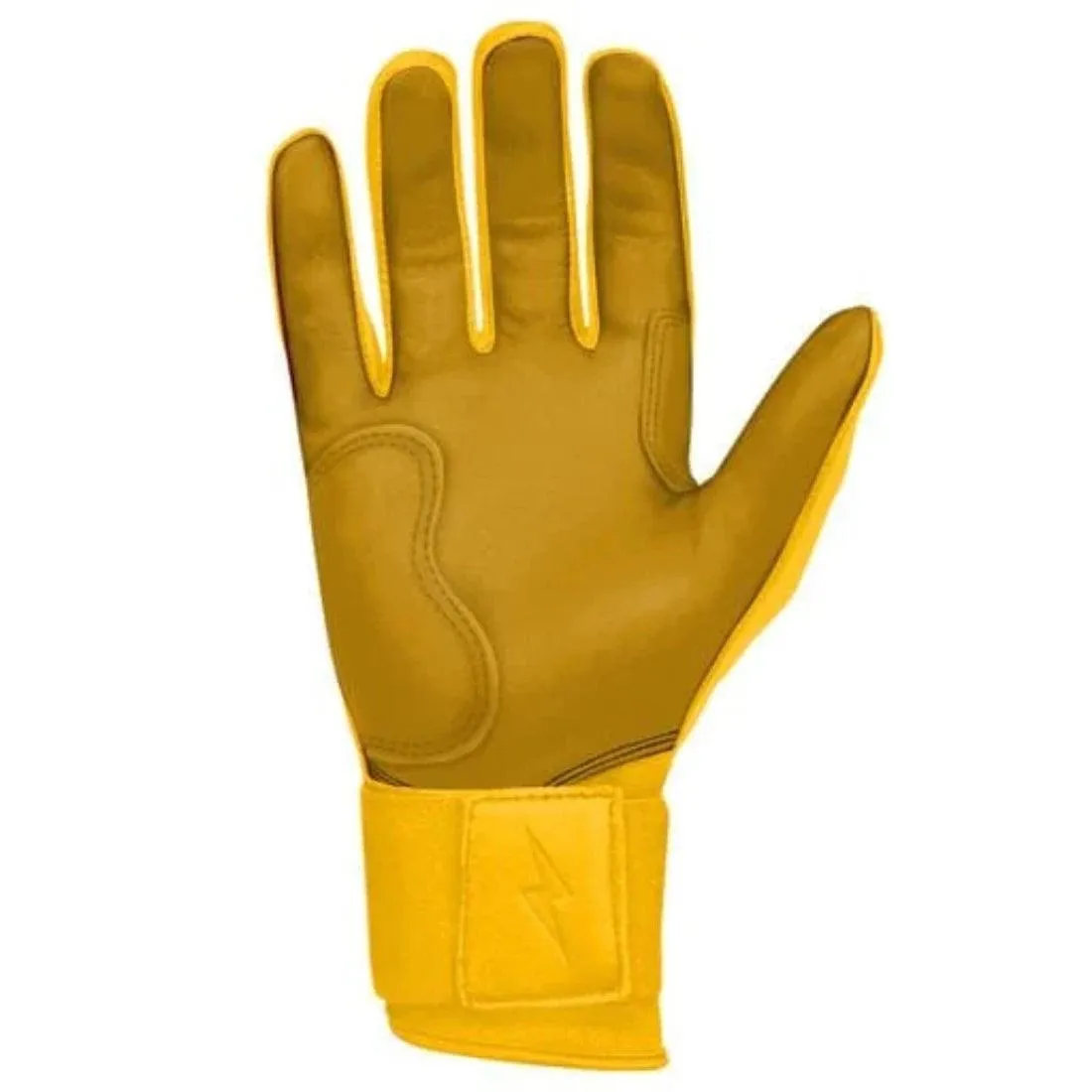 Bruce Bolt PREMIUM PRO Long Cuff Batting Gloves: Yellow