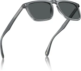 CARFIA Retro Polarized Sunglasses for Men UV Protection Hand-crafted Acetate Frame Fashion Cool Sun Glasses CA53572