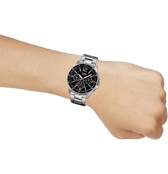 CASIO Black Dial Watch Enticer Men Analog  #MTP-1374D-1AVDF