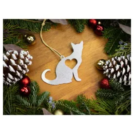 Cat: Christmas Ornament - Iron Maid Art