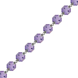 Crystal Garland Swarovski Strass Blue Violet Octagon Lily Prisms Crystal Strand