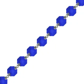 Crystal Garland Swarovski Strass Dark Sapphire Octagon Lily Prisms Crystal Strand