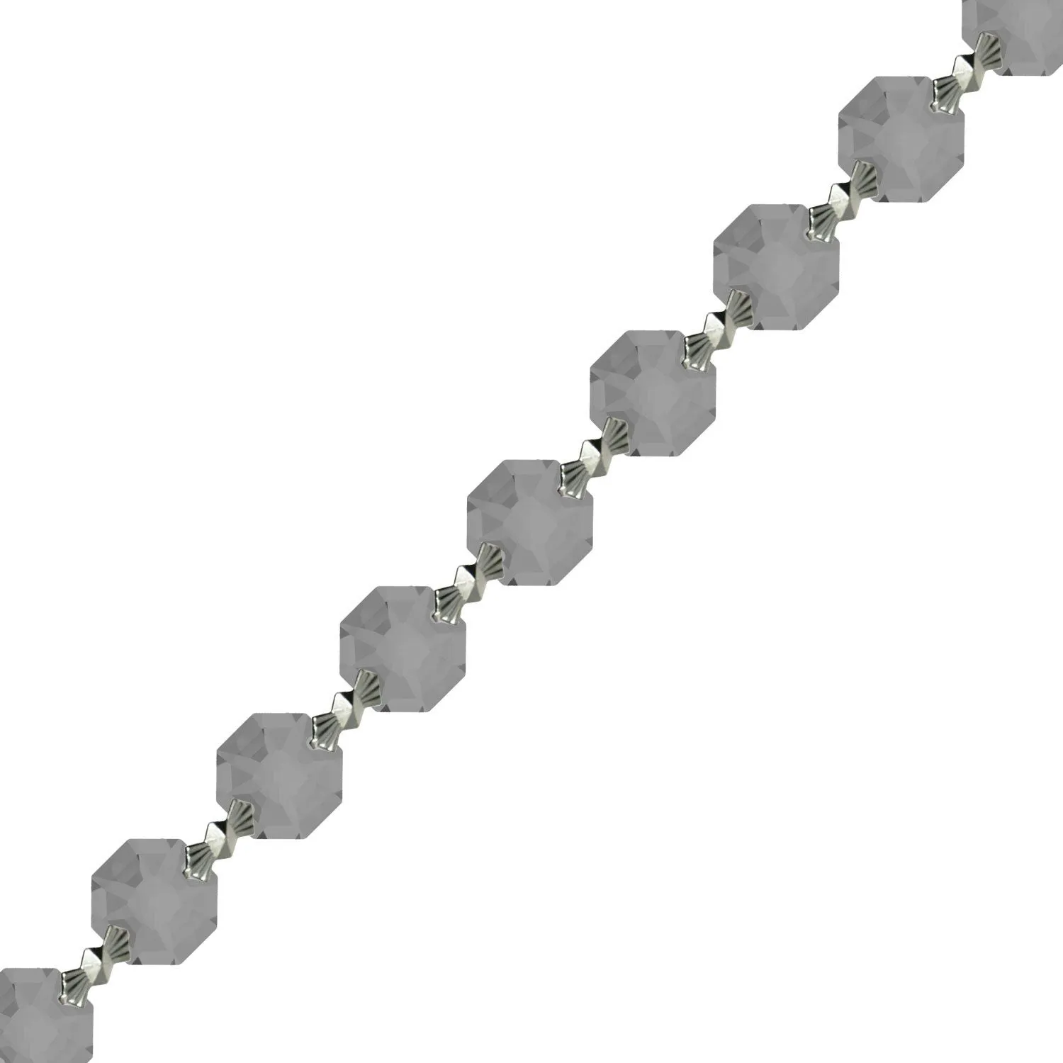 Crystal Garland Swarovski Strass Silver Shade Octagon Lily Prisms Crystal Strand