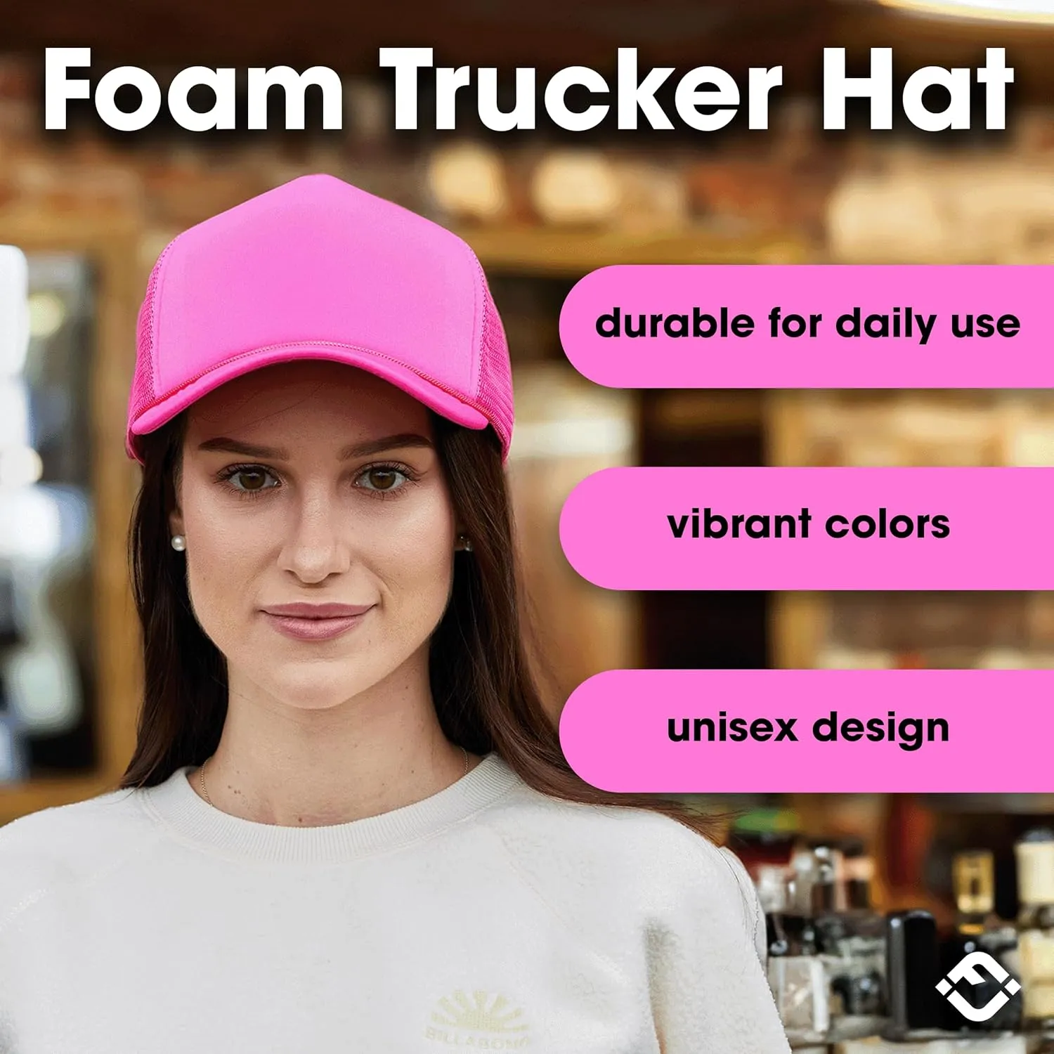 Funky Junque Women's Men's Foam Blank Hat Baseball Trucker Cap