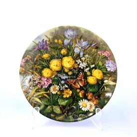 Furstenberg Am Teich ‘By the Pond’ Butterflies & Wild Flowers Ceramic Decorative Wall Plate 1989