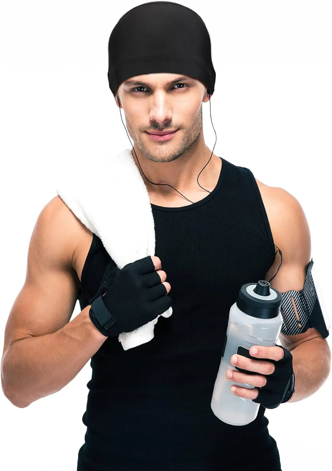 Geyoga 6 Pieces Cooling Skull Cap Helmet Hard Hat Liner Sweat Wicking Cap Running Hats for Cycling Do Rag Men Women