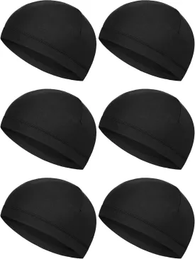 Geyoga 6 Pieces Cooling Skull Cap Helmet Hard Hat Liner Sweat Wicking Cap Running Hats for Cycling Do Rag Men Women