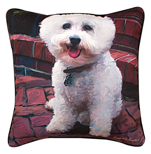 Glam Dog Bichon Pillow by Robert McClintock©