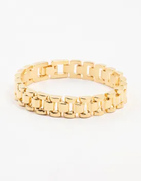 Gold Plated Watch Chain Bracelet