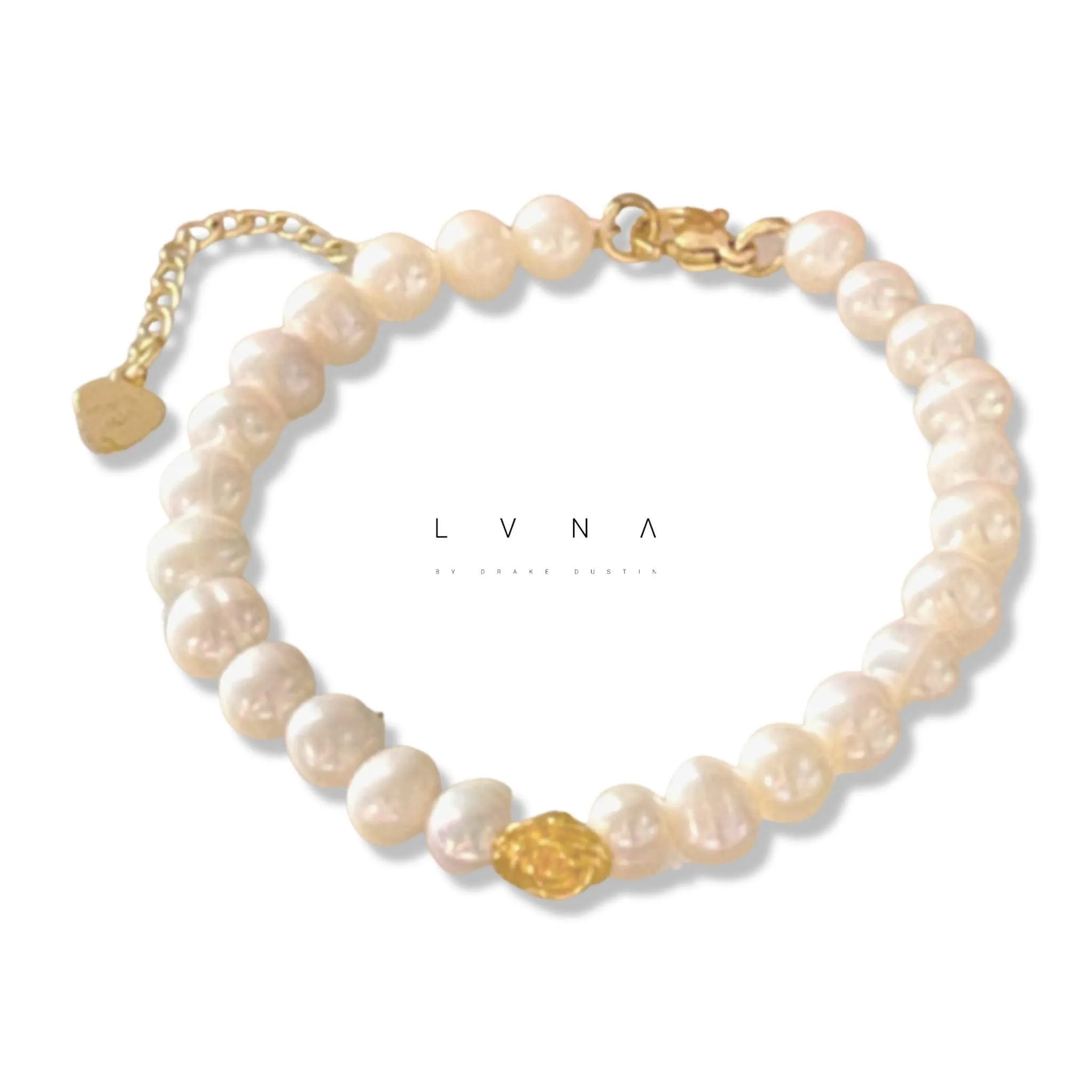 #GOLD2024 | 18K Golden Pearl Rose Charm Bracelet