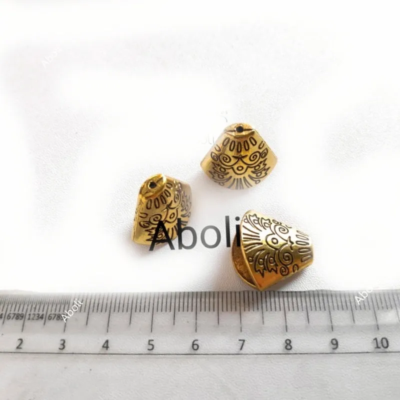 Golden bead caps 18 mm metal beadcaps MBCG04 10 gm