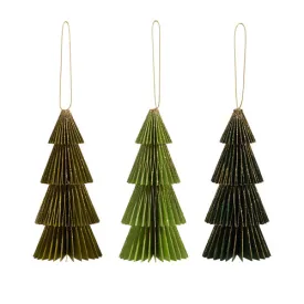 Green Paper Tree Ornaments