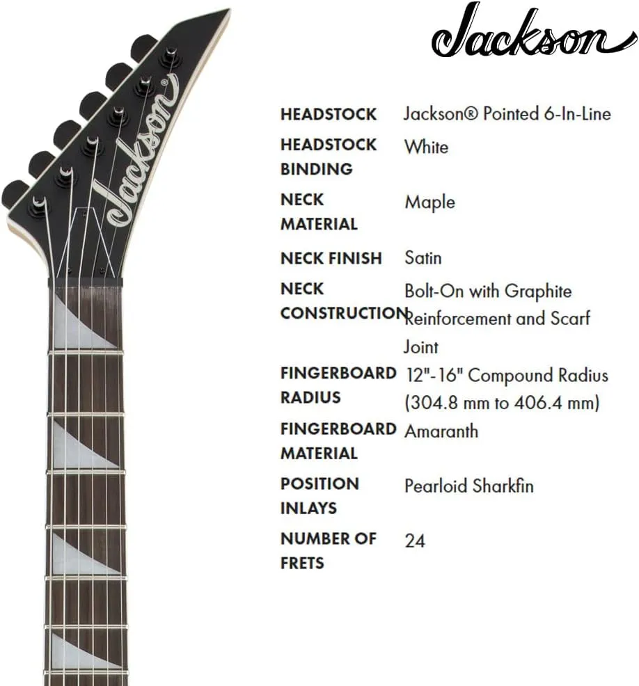 Jackson Dinky JS22 DKA Arch Top Natural Electric Guitar (Satin Black)