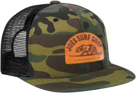 Joe's Surf Shop Surfing Bear Flat Bill Snapback Trucker Hat