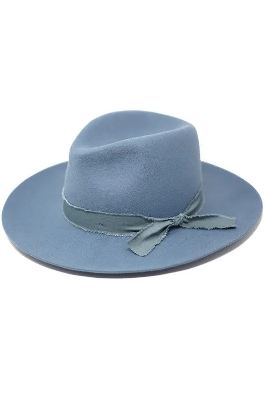 Kaia Wool Panama Hat // Powder Blue