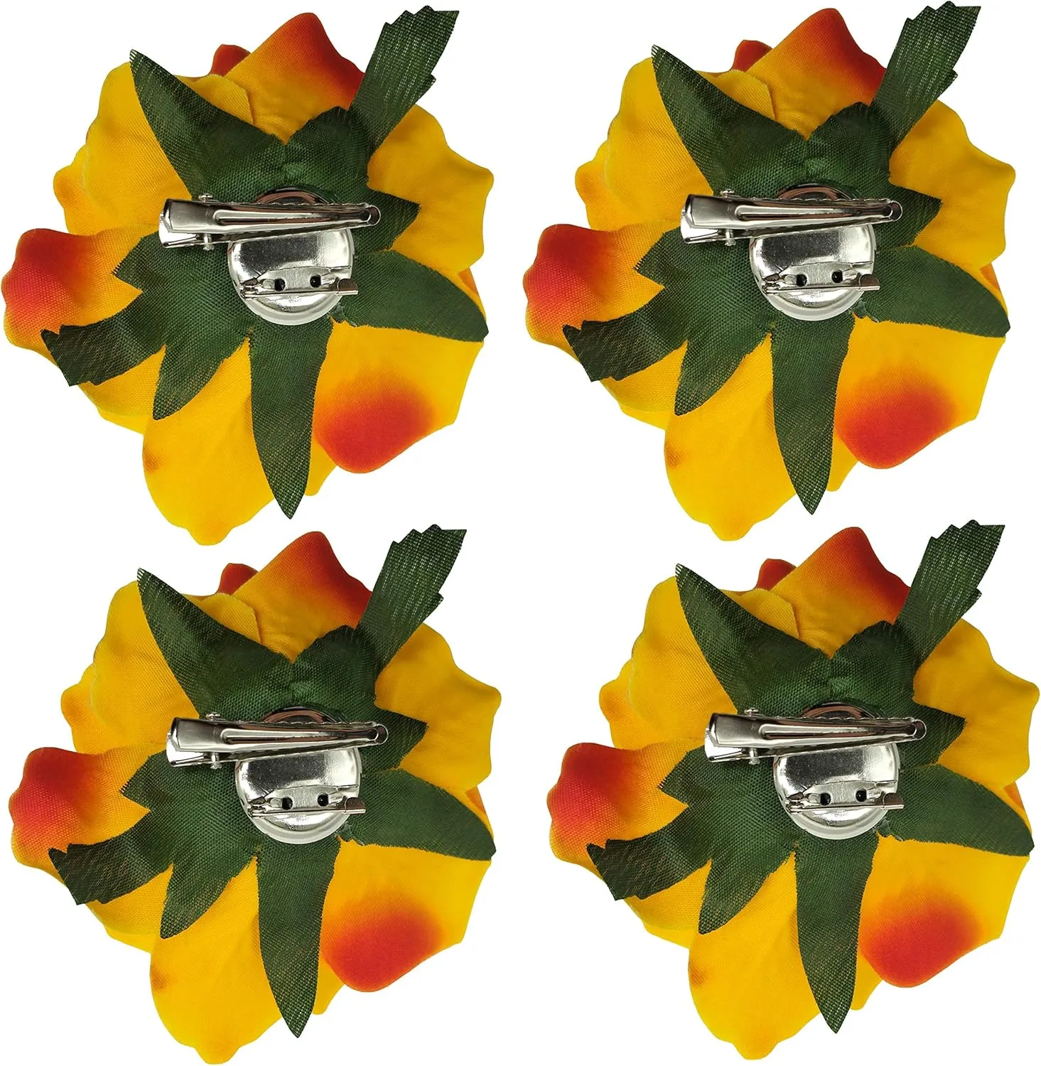 La Homein Sanrich 4pcs/Pack Fabric Rose Hair Flowers Clips Mexican Hair Flowers Hairpin Brooch Headpieces