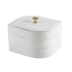 Luxurious Jewellery Box - Leaf White