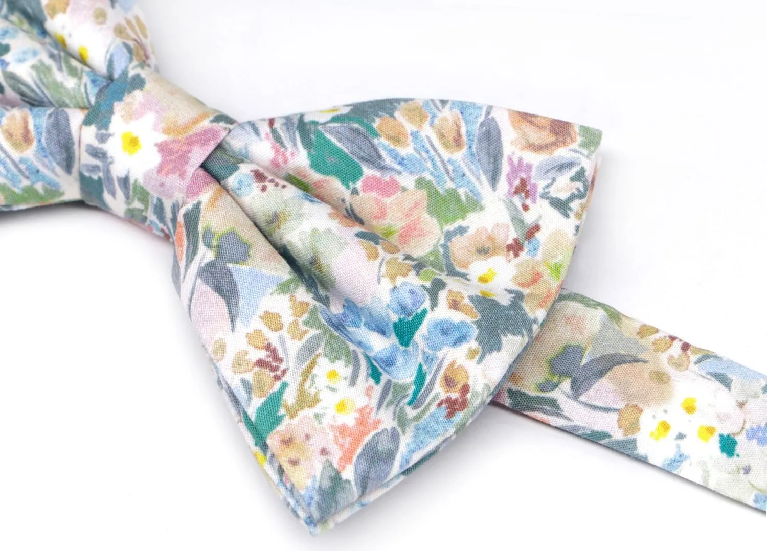 Mens Cotton Floral Pre-tied Bowtie Flower Pattern Bow Tie for Wedding Groomsmen Party