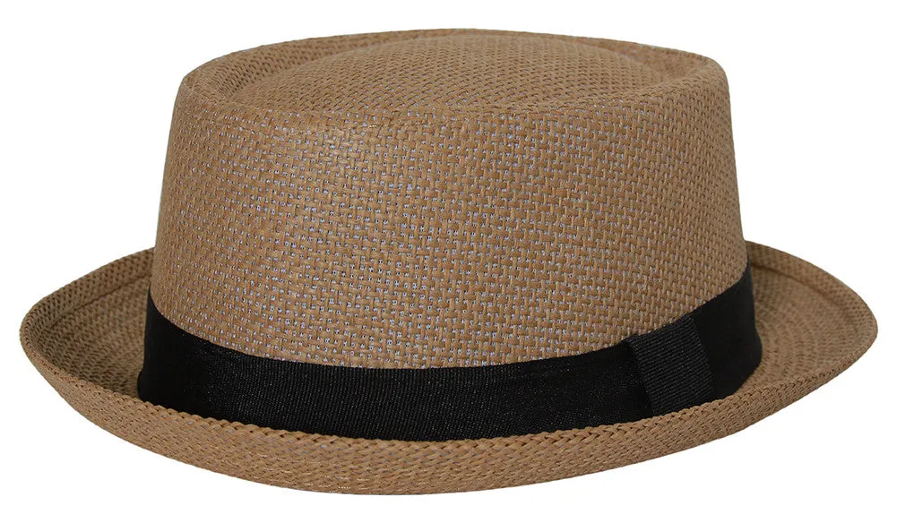 Mens Pork Pie Fedora Hat
