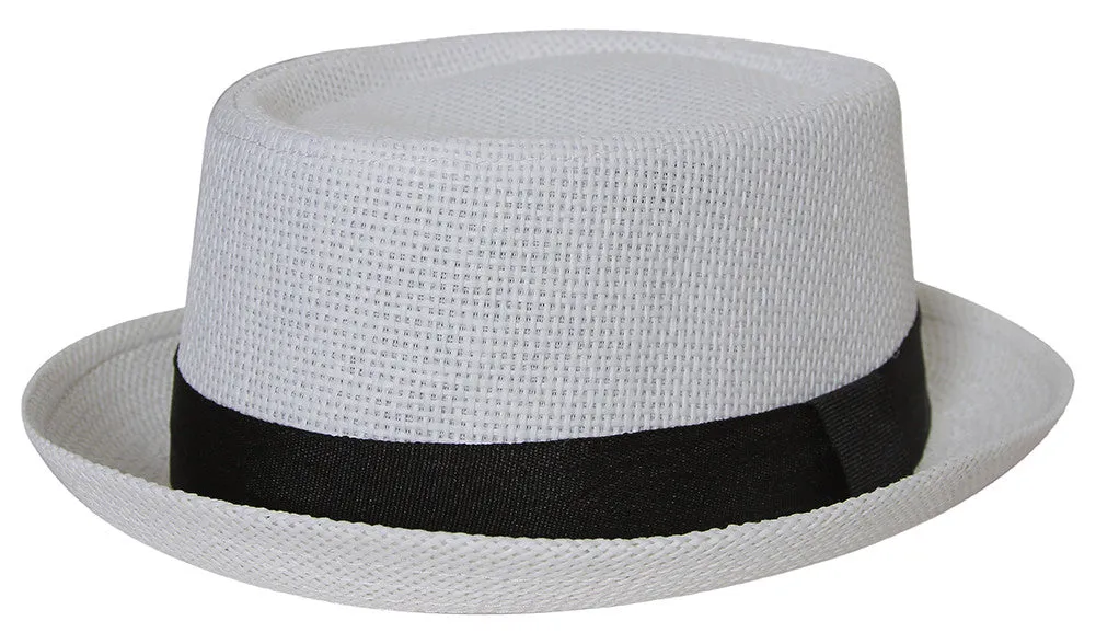 Mens Pork Pie Fedora Hat