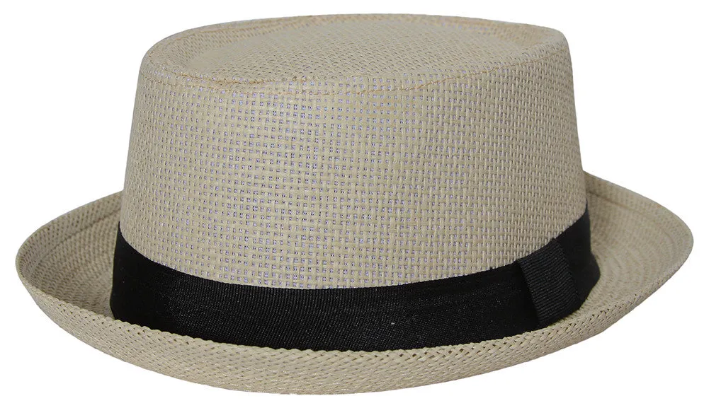 Mens Pork Pie Fedora Hat