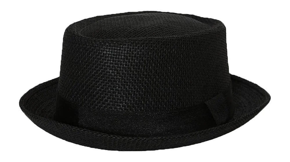 Mens Pork Pie Fedora Hat