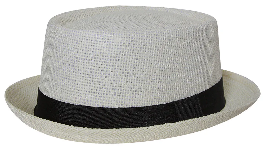 Mens Pork Pie Fedora Hat