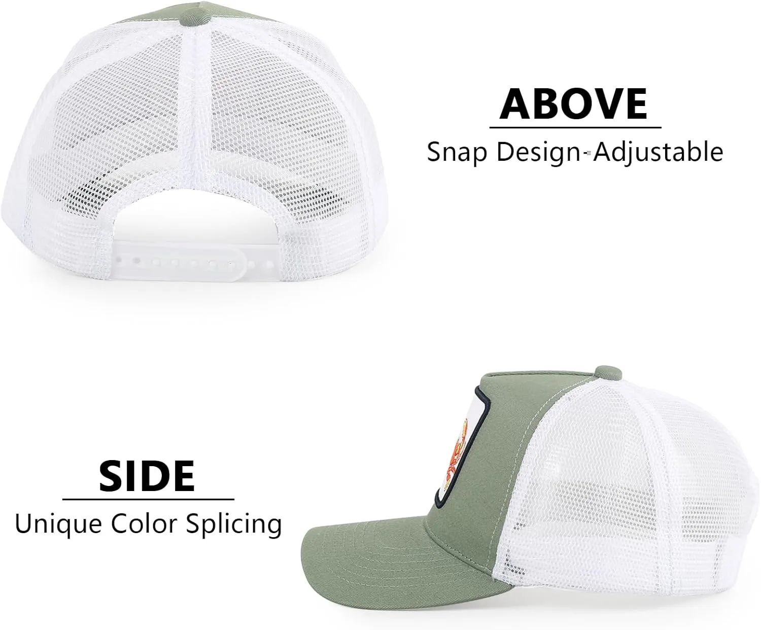 Mens Trucker Hats Mesh Snapback Animal Baseball Hats Unisex Running Sport Cap for Women Men