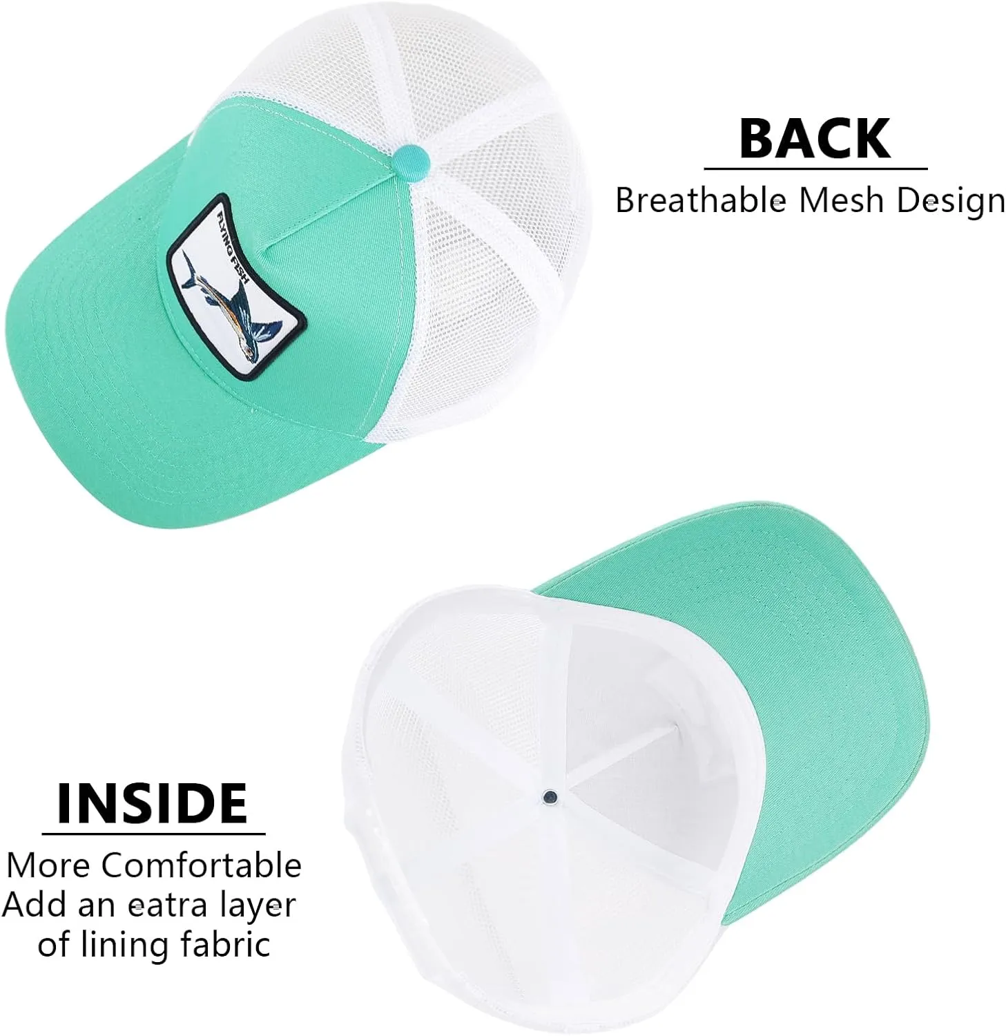 Mens Trucker Hats Mesh Snapback Animal Baseball Hats Unisex Running Sport Cap for Women Men