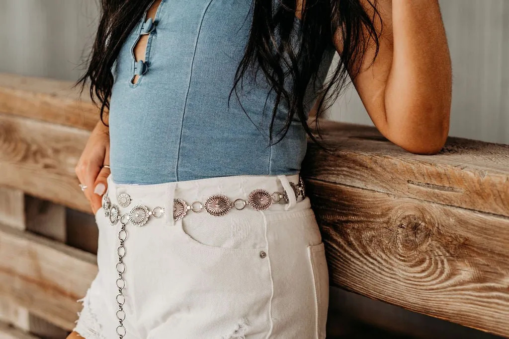 Mini Silver Concho Belt