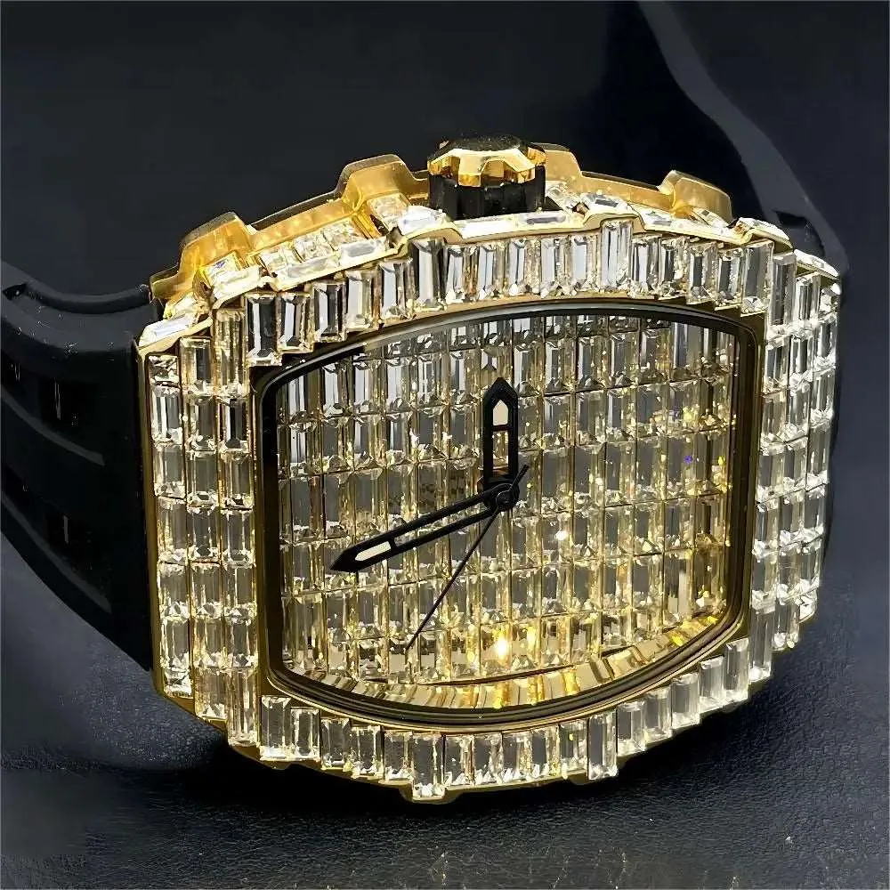 MISSFOX Tonneau Quartz Watch with Decorative Bezel