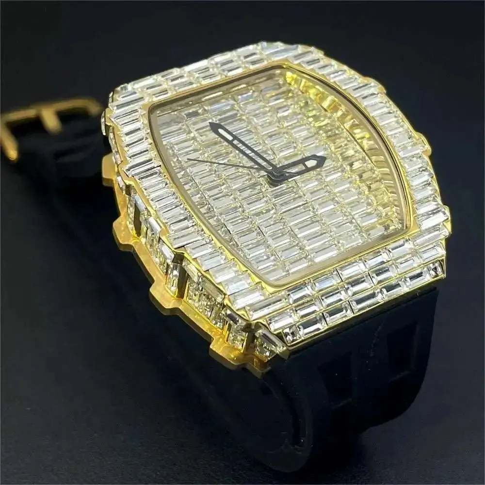 MISSFOX Tonneau Quartz Watch with Decorative Bezel