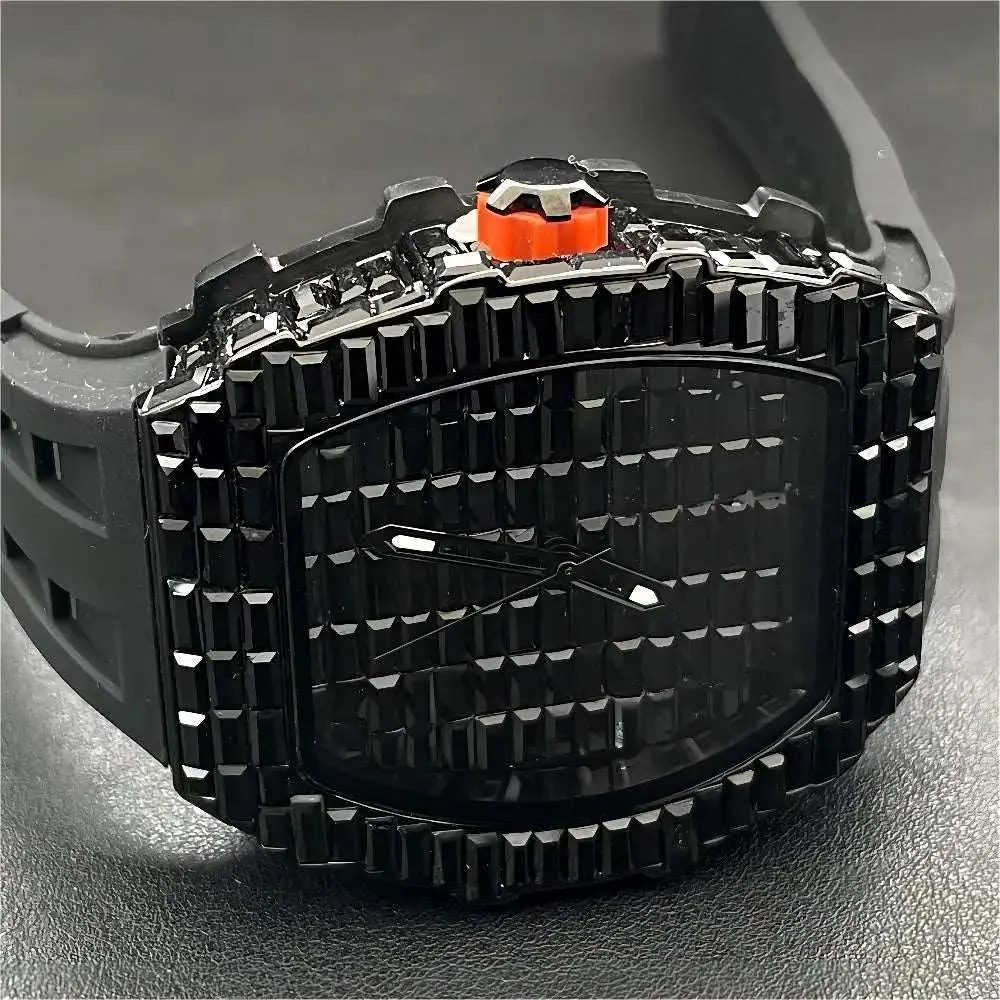 MISSFOX Tonneau Quartz Watch with Decorative Bezel