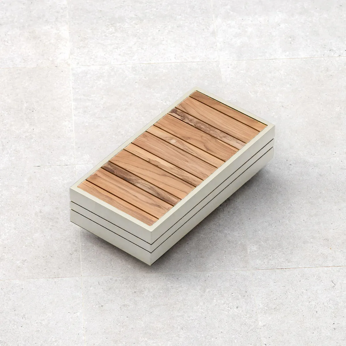Panama Teak Side Table in Latte