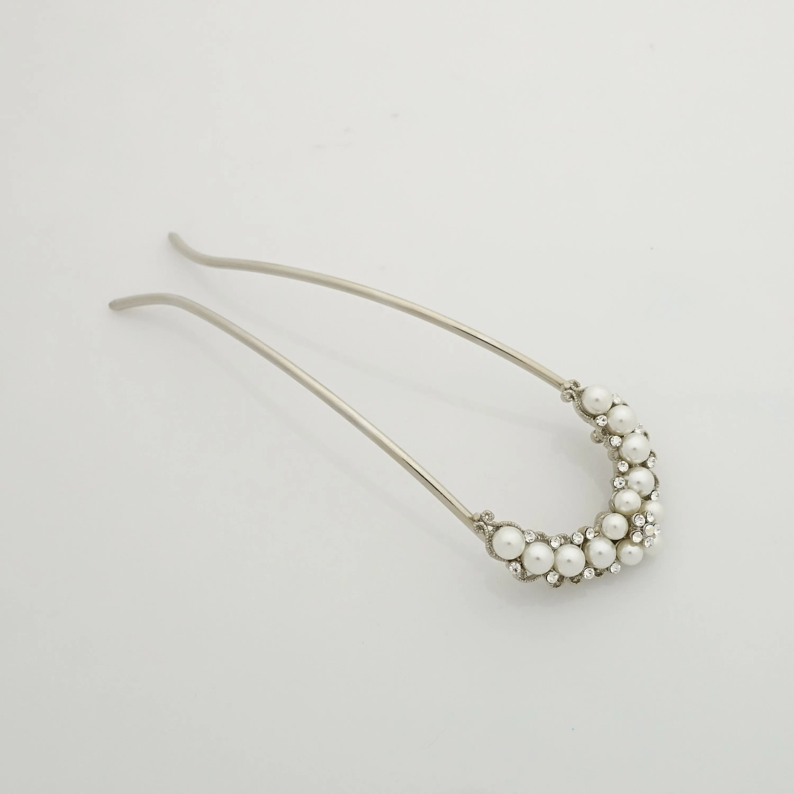 pearl rhinestone hair fork special event dress hair pick style stick fork women hair accessories