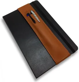 QUIVER Pen Holder for Notebook, Double Pen Holder, Full Grain Leather, Elastic, Reusable, Non-Adhesive, Fits A5 Notebooks, Journals, Planners, and Tablet Cases 8-8.5 Inches (20.3-21.5 cm) Tall