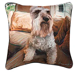 Schnauzer Pillow by Robert McClintock©