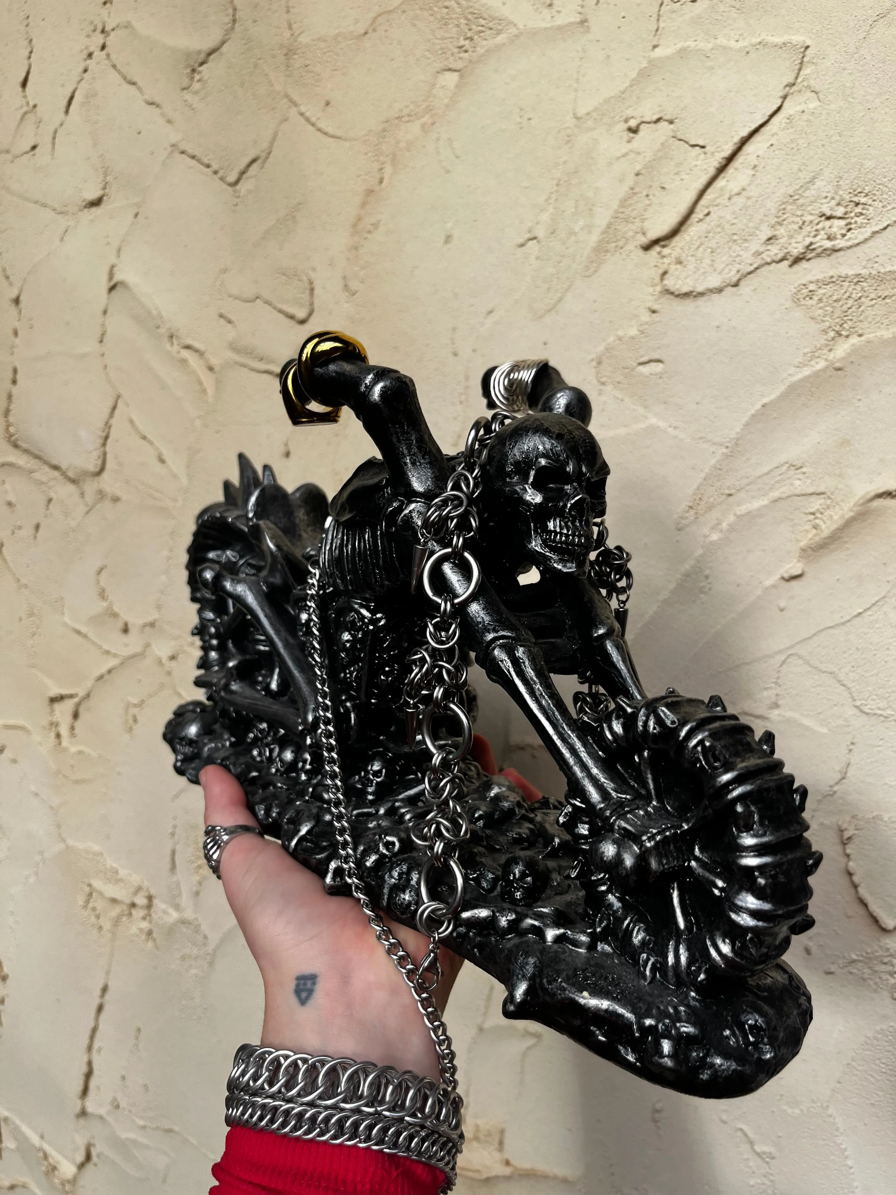 Skeleton Motorbike Jewelry Holder