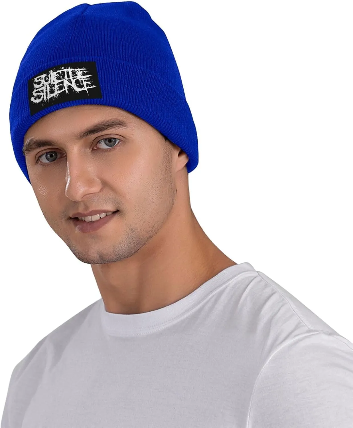 Suicide Music Silence Knit Cuffed Beanie Hat Warm Beanies Soft Slouchy Winter Hats Men's Women's Daily Caps Black