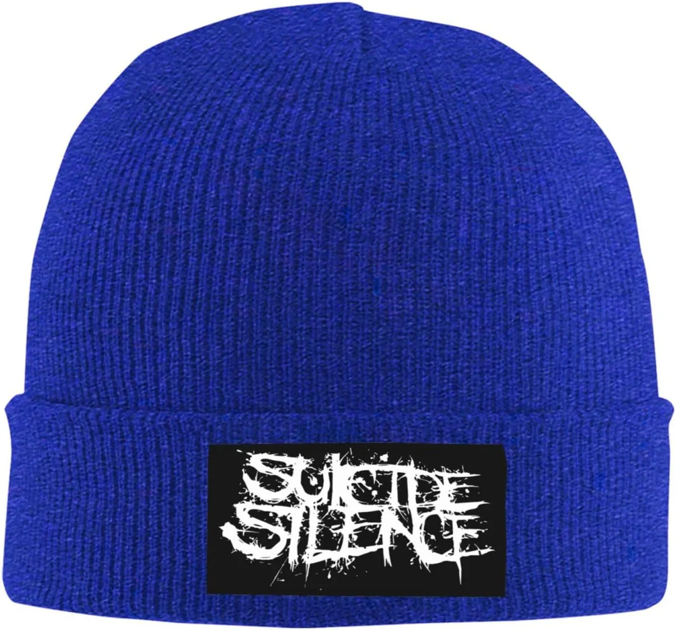 Suicide Music Silence Knit Cuffed Beanie Hat Warm Beanies Soft Slouchy Winter Hats Men's Women's Daily Caps Black