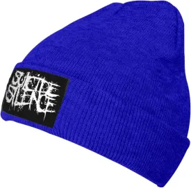 Suicide Music Silence Knit Cuffed Beanie Hat Warm Beanies Soft Slouchy Winter Hats Men's Women's Daily Caps Black