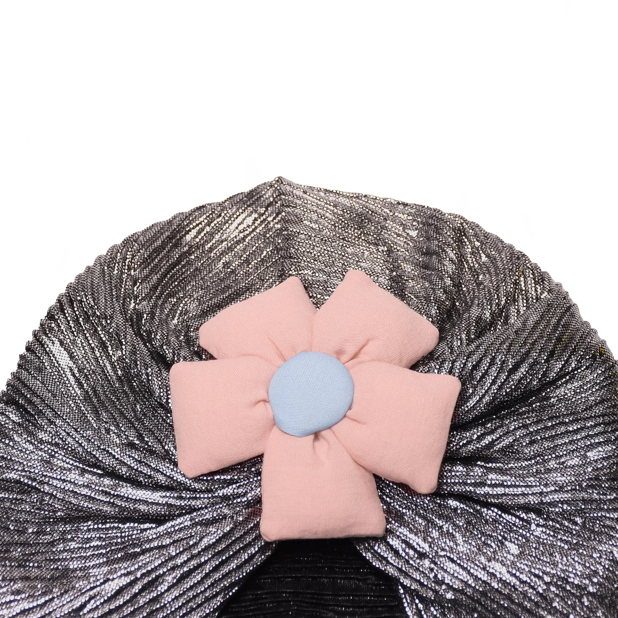 THE LITTLE LOOKERS Unisex Soft Turban Cap with Flower Bow, Beanie Cap for Newborn Baby/Infants, Baby Head-Wear | Suitable for 3 to 18 Months Baby
