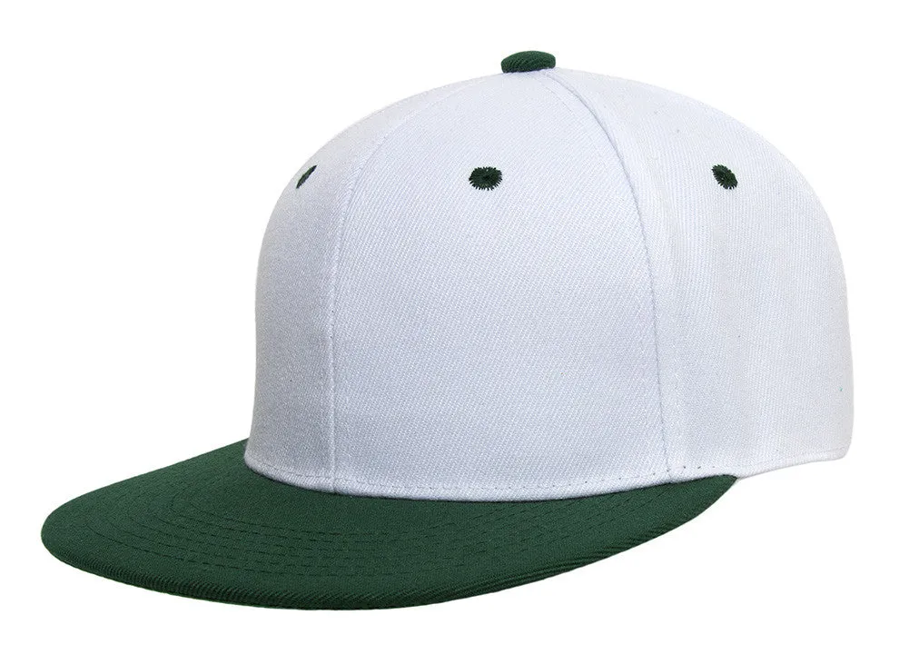 TopHeadwear Polyester Two-Tone Flat Bill Snapback